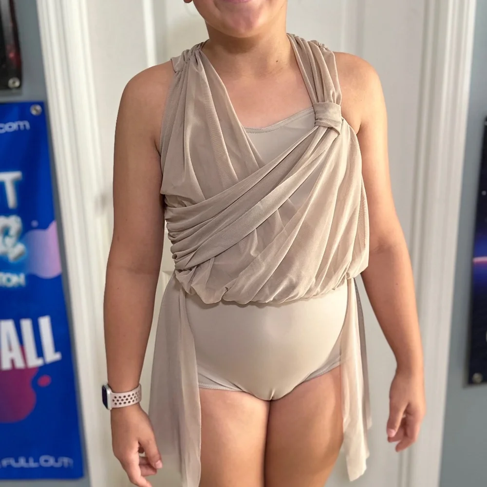 Weissman Asymmetric Draped Leotard